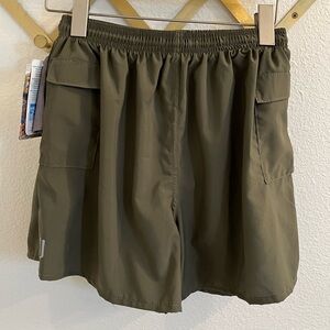 NWT RaceReady Long Distance Running Shorts Olive Green Small